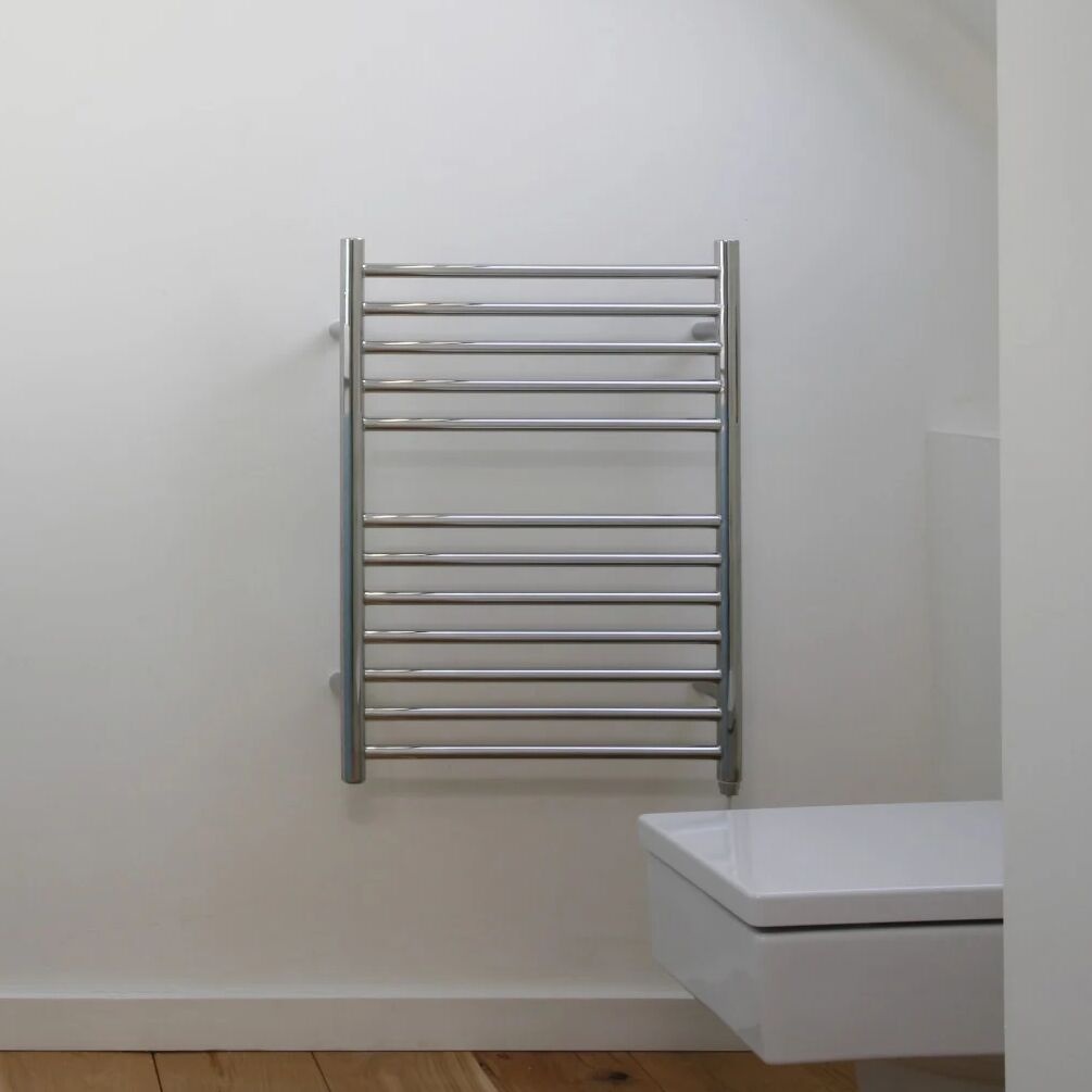 Lifestyle image of the The Sussex Range by JIS Ouse 700mm x 520mm Polished Stainless Steel Heated Towel Rail
